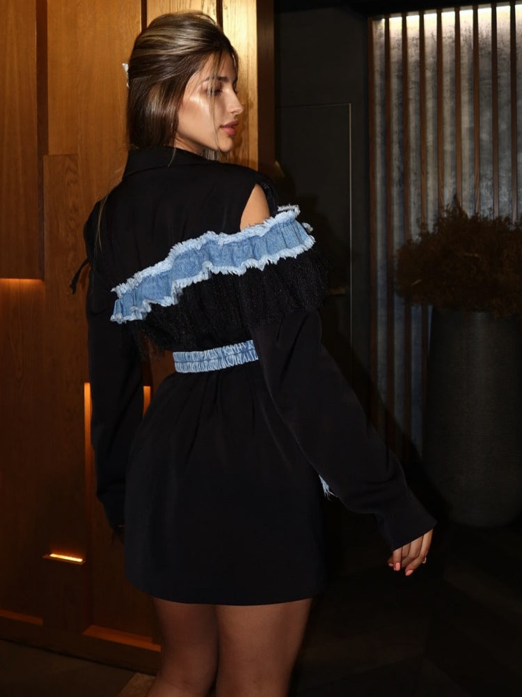 Lace Panel Blazer