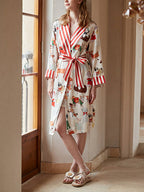 Christmas Dog Print Robe Set