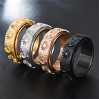 Sun, Moon & Stars Anxiety Relief Spinner Ring for Couples