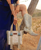 Wrangler Cowhide Fringe Concealed Carry Purse