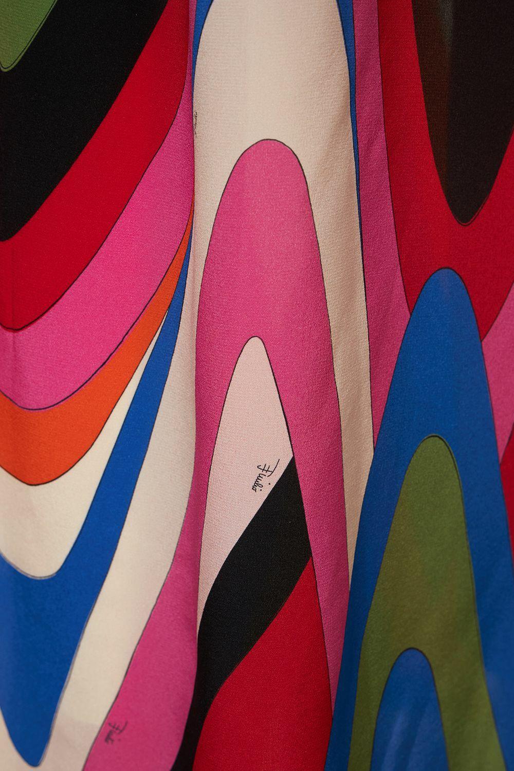 Strapless Side Slit Moiré Print Dress