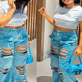 Edgy High-Waist Denim