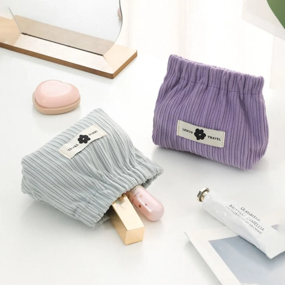Corduroy Elastic Hair Tie Organizer