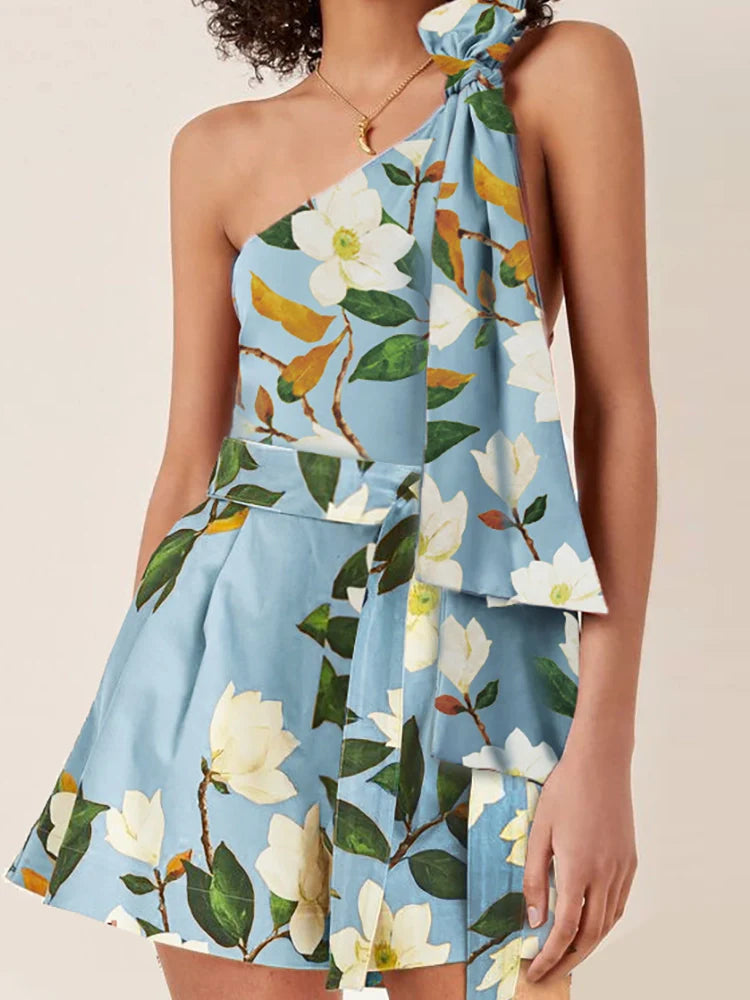 Fresh Floral One Piece Swimsuit Set