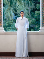 Soft-Structure Cutout Shirt & Wide-Leg Pant Set