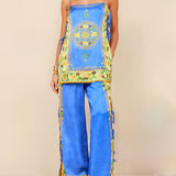 Ornate Mosaic Tiles Pants-Set