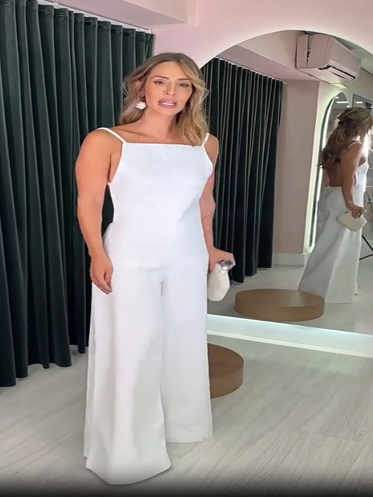 Brown Halter Jumpsuit Radiante