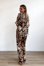 Golden Mystery Lotus Pajama Set