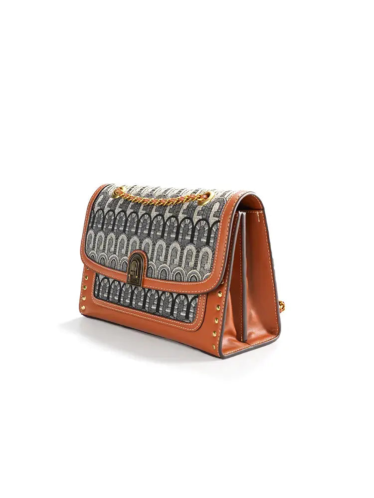 G-Jacquard Fabric Crossbody Shoulder Bag