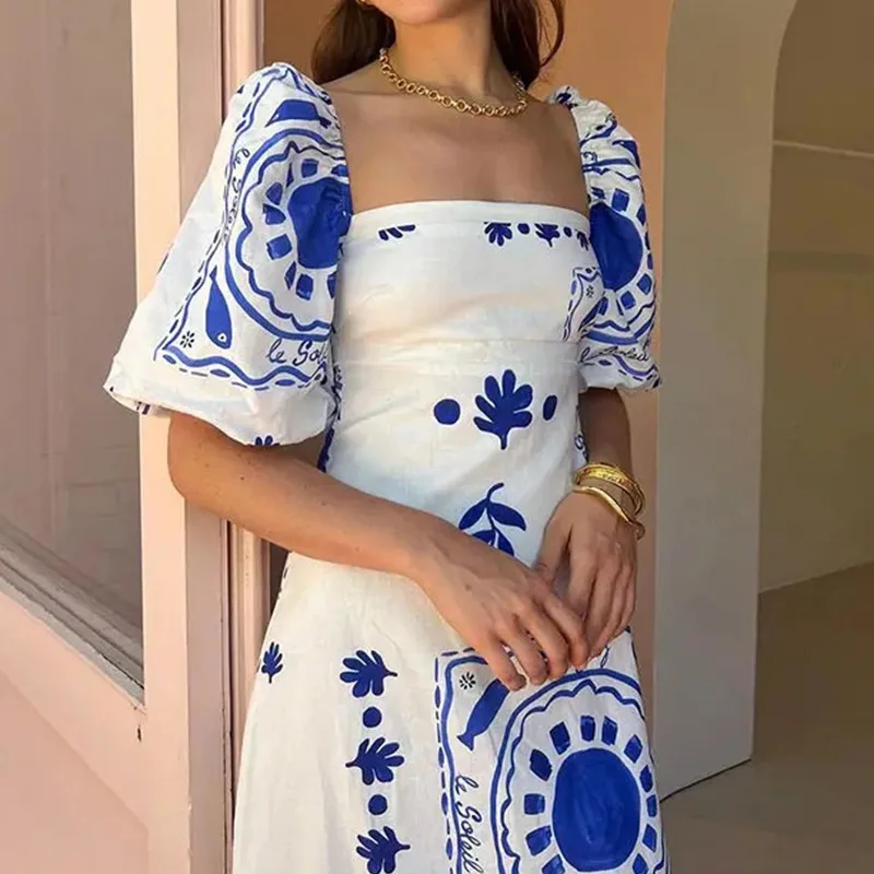 Printed Long Dress