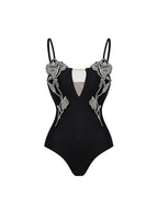 Rhinestone Rose One-Piece Swimsuit