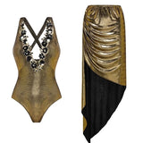 Golden Butterfly Shimmer One-Piece Swimsuit