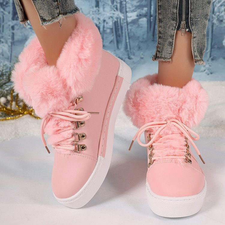 Everest Elite Winter Boots – Faux Fur Lined Platform Lace-Up Snow Boots
