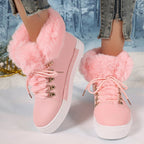 Everest Elite Winter Boots – Faux Fur Lined Platform Lace-Up Snow Boots