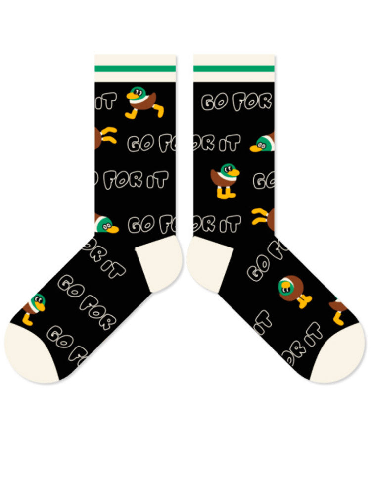 Adorable Cartoon Duck Cotton Socks