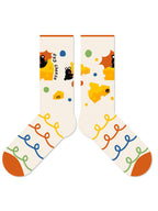 Cartoon Black Bear Cotton Socks