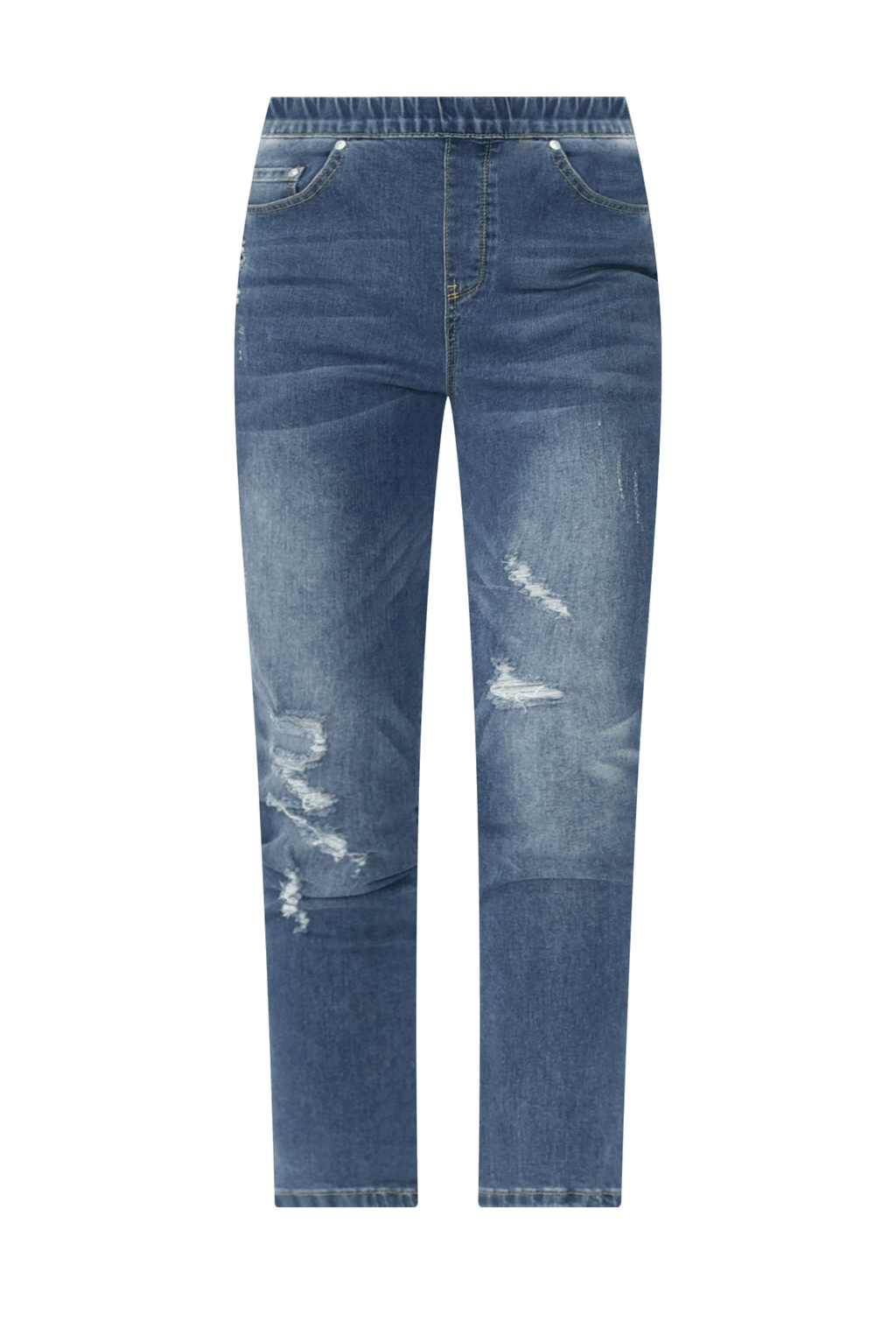 Zadie Distressed Blue Stretch Jeans