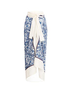 Blue Dragonfly Print Ruffle Bikini Set