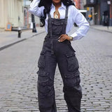 Loose Fit Denim Jumpsuit