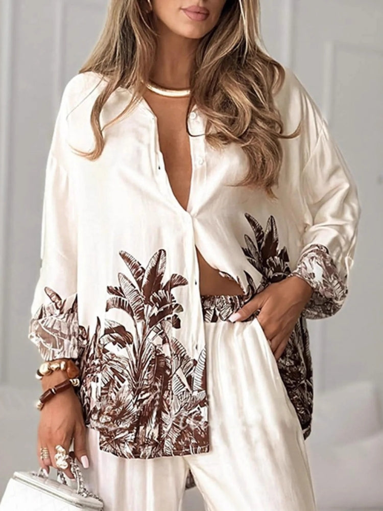 Printed Long Sleeve & Pants Set