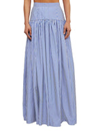 Blue Bar Skirt Set