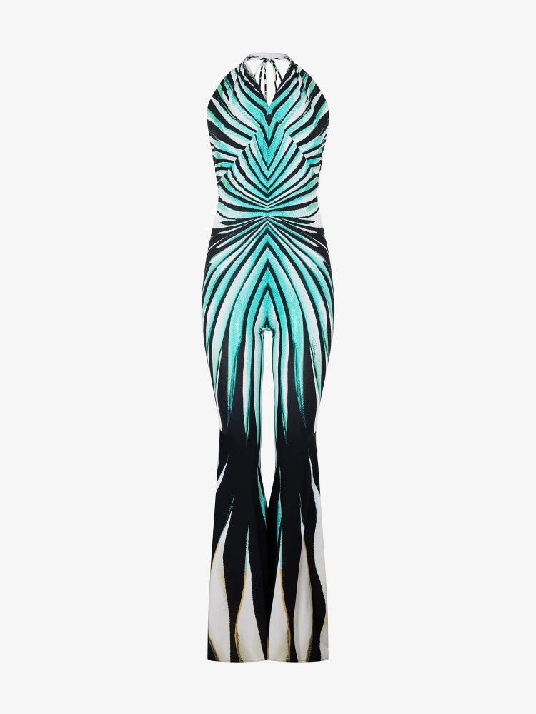 Ray of Sea Print Jumpsuit