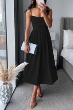 Vina | Chic Strappy A-Line Midi Dress