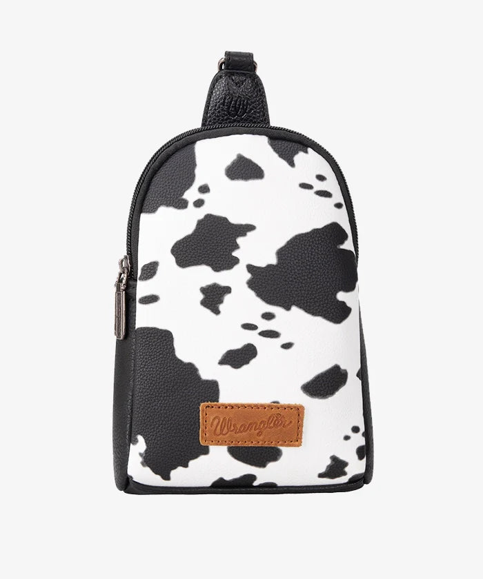 Wrangler Cow Print Sling Bag