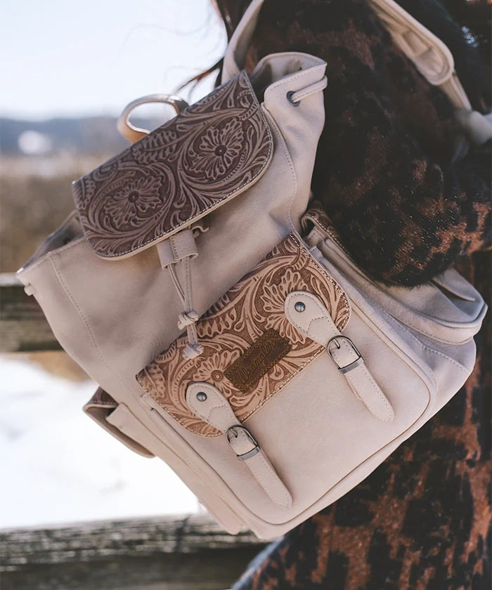 Wrangler Floral Tooled Concealed Carry Backpack