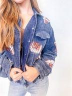 Game Day Rugby Sequined Single Breasted Jacket