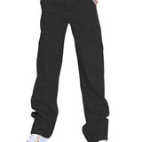 High-Waist Slim Cargo Pants