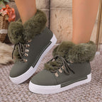Everest Elite Winter Boots – Faux Fur Lined Platform Lace-Up Snow Boots
