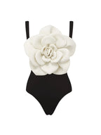 Floral Accent One-Piece Swimsuit Set