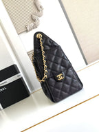 CC 25 Small Handbag Grained Calfskin & Gold-Tone Metal Bag