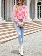 Tiny Hearts of Love Knit Pullover Sweater