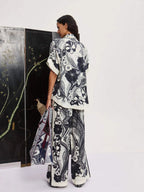 Stylish Linen Printed Pants Set