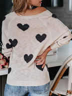Valentine's Day V-Neck Knit Sweater