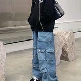 Light Wash Zip Jeans