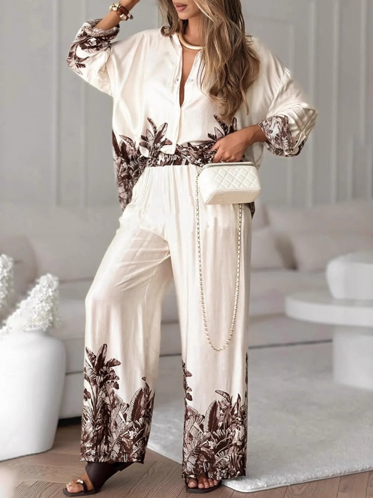 Printed Long Sleeve & Pants Set