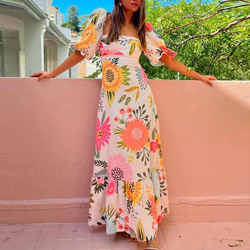 Printed Long Dress