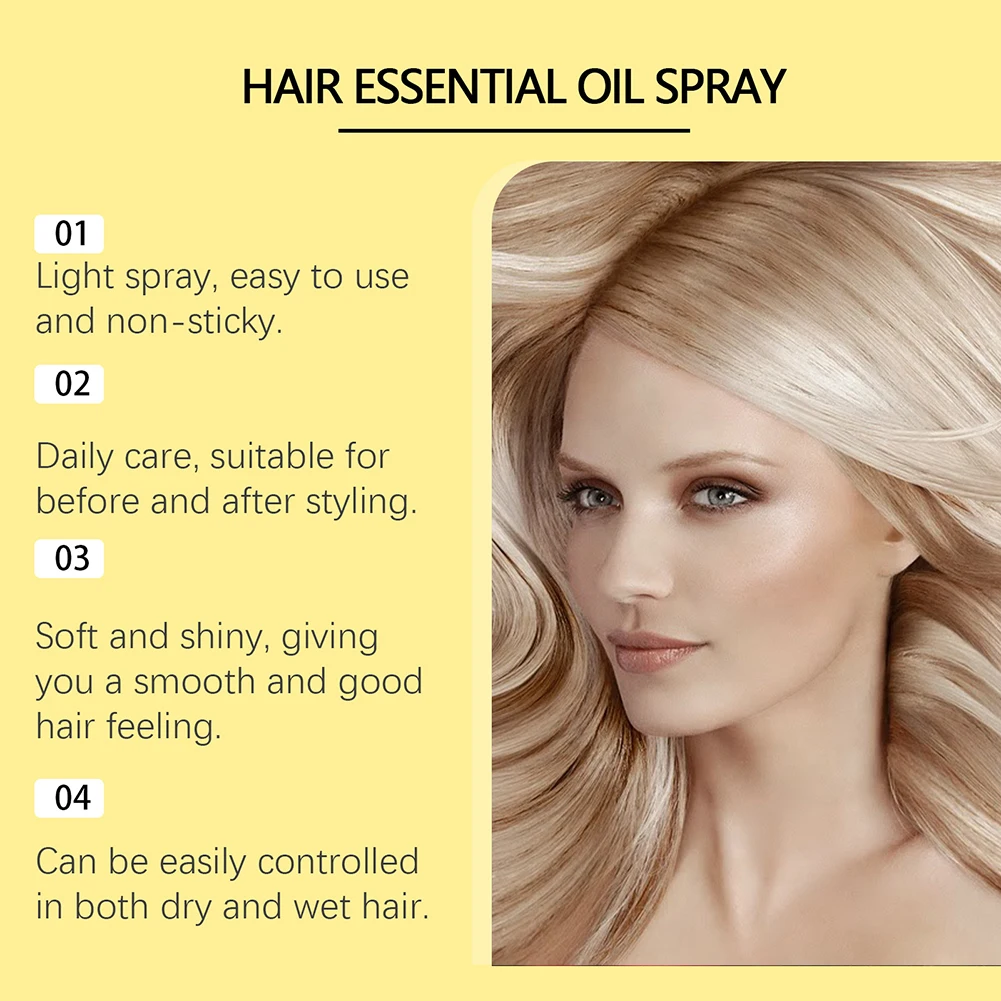Hoegoa 80ml Conditioning Oil Spray Scalp & Hair Strengthener Leave-In Conditioner Comforting Shampoo Cleanser