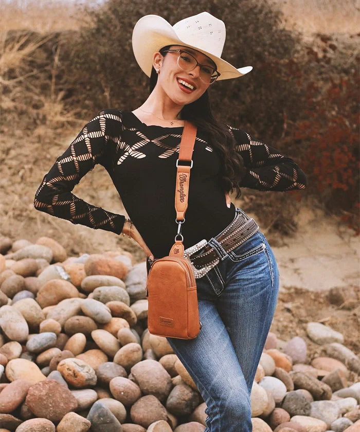 Wrangler Casual Plain Crossbody Sling Bag