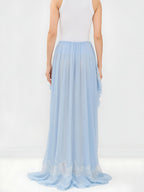 Lace Trim Crop Cami Top & Asymmetric Chiffon Skirt