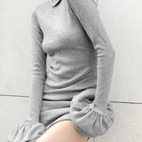Double Bell Sleeve Mini Dress