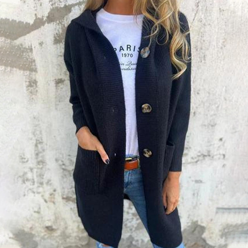 Everlyn | Cozy Hooded Knit Cardigan