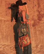 Wrangler Aztec Knitted Bucket Bag Collection