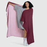 Pink/Burgundy Colour Block Cooling Blanket