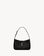 Saint Laurent Le 5 à 7 Patent Leather Hobo – Burgundy Elegance