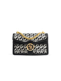 Jacquard Stitch Detail Backpack Crossbody Bag