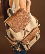 Wrangler Floral Tooled Concealed Carry Backpack